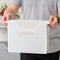 IRIS USA Medium Portable Desktop File Box with Open Lid, 6 Pack, Side Handles, Hanging File Folders, Tabs & Inserts, Letter Size, Magazines, Newspapers, Mail, Books, Notebooks, Clear